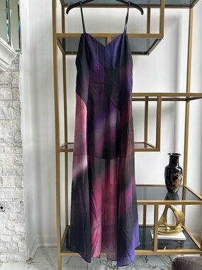 Ever New Ombre Slip Maxi Dress in Purple & Pink